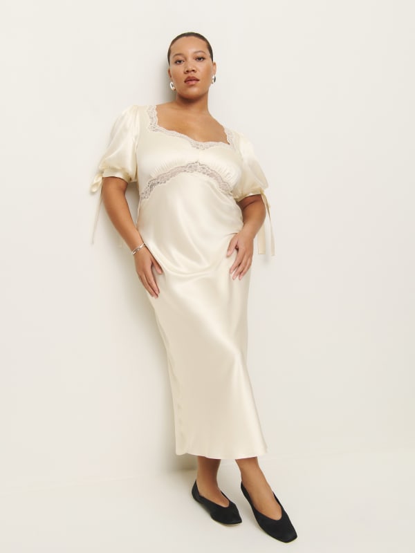 Stella Silk Dress Es - Ivory